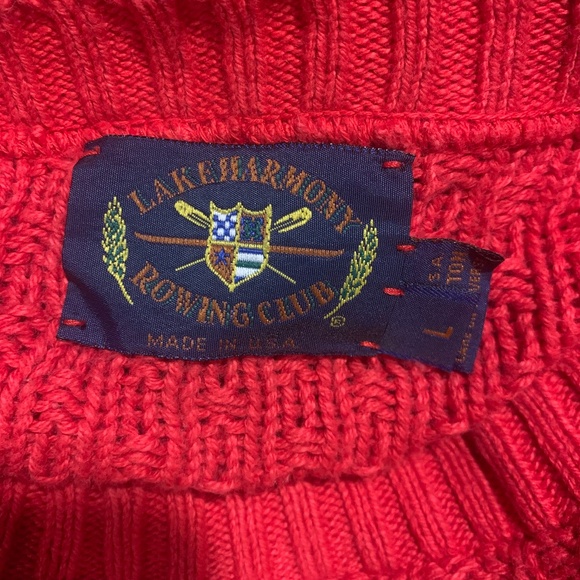 26. Lake Harmony Rowing Club Red Sweater Size Large - Picture 7 of 10